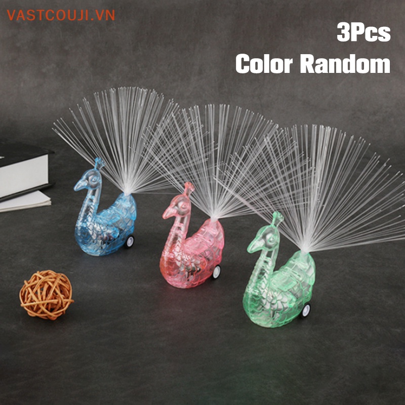 Bộ 3 Đèn LED Phát Sáng Hình Chim Công Trang Trí Đẹp Mắt