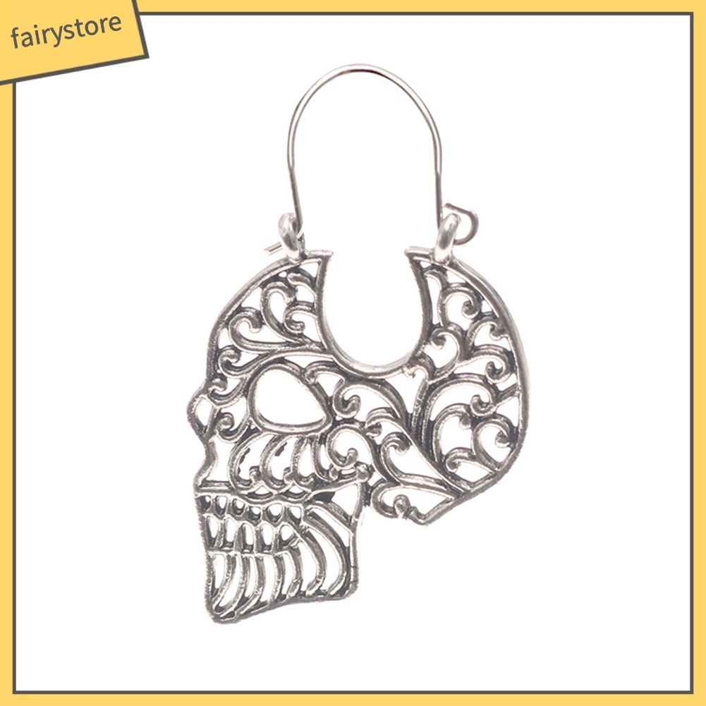 Bông Tai Hình Đầu Lâu Rỗng Thời Trang Halloween