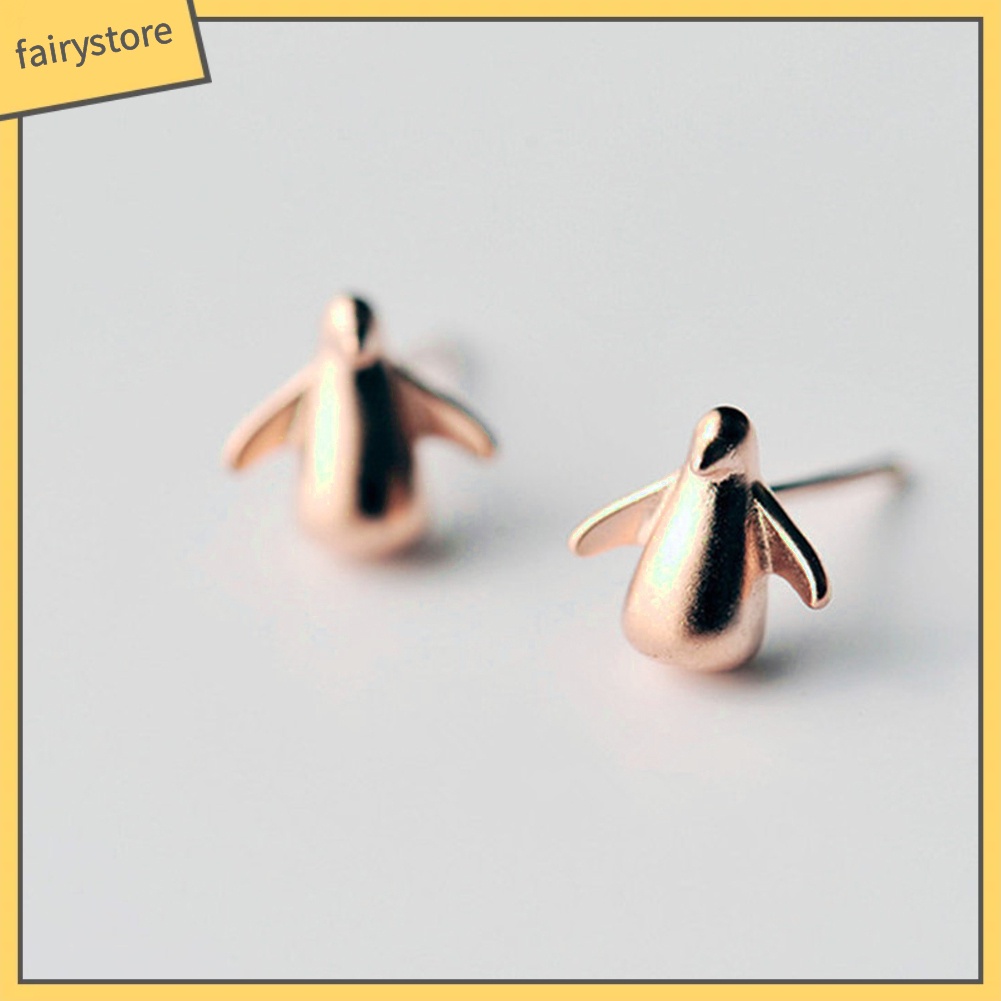 Khuyên Tai Hình Chim Cánh Cụt 3D Dễ Thương Dành Cho Nữ