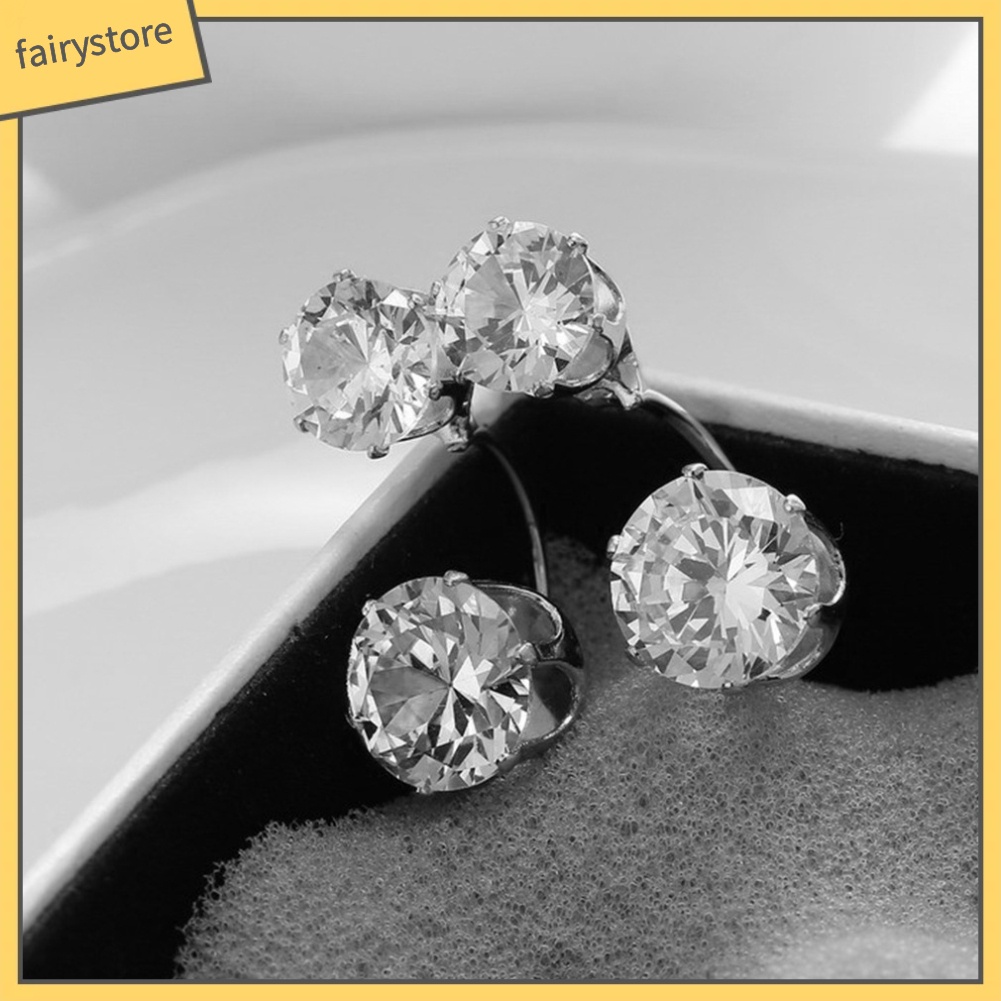 Đôi Khuyên Tai Đính Đá Zirconia Thời Trang Cho Nữ