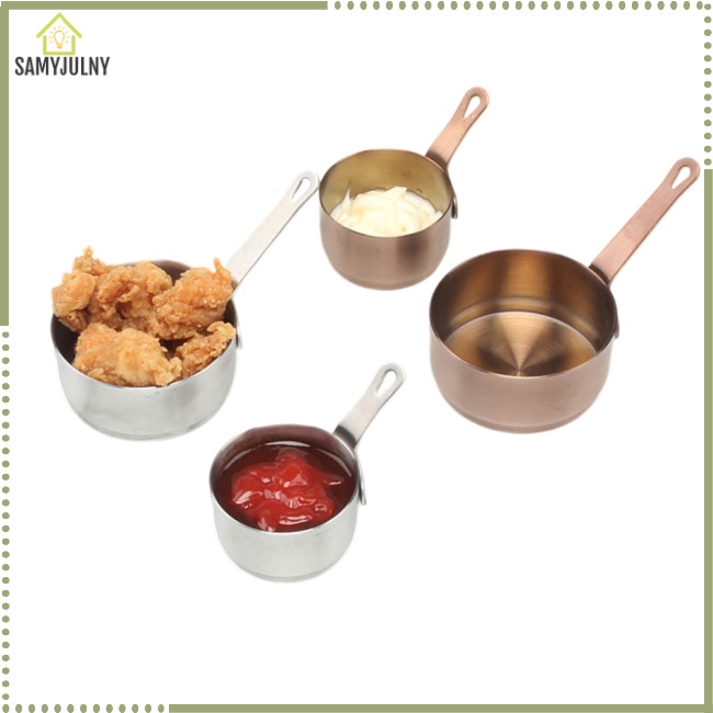 Cốc Đo Lường Mini 50ml / 100ml Bằng Thép Không Gỉ 304 Chống Ăn Mòn Có Lỗ Treo