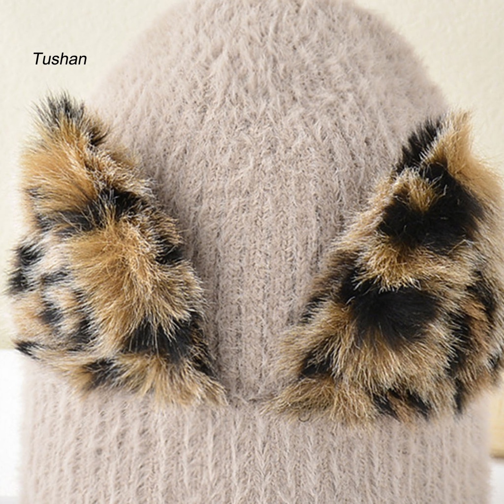 Mũ Beanie Mềm Mịn Trang Trí Hoạt Hình Xinh Xắn Cho Nữ