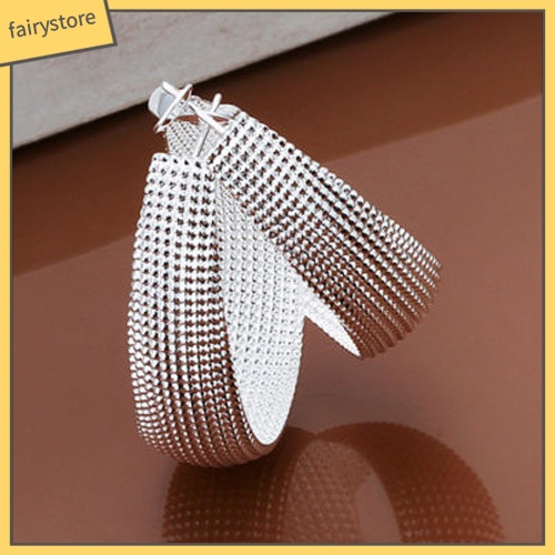 1 Đôi Bông Tai Mạ Bạc Phong Cách Hàn Quốc Thời Trang Dành Cho Nữ