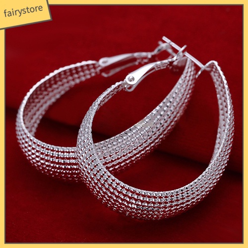 1 Đôi Bông Tai Mạ Bạc Phong Cách Hàn Quốc Thời Trang Dành Cho Nữ