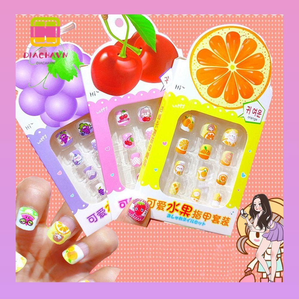 12 cái Móng Tay Giả Cho Trẻ Em Có Thể Đeo Được Làm Móng Tay Với Ngọc Trai Kim Cương