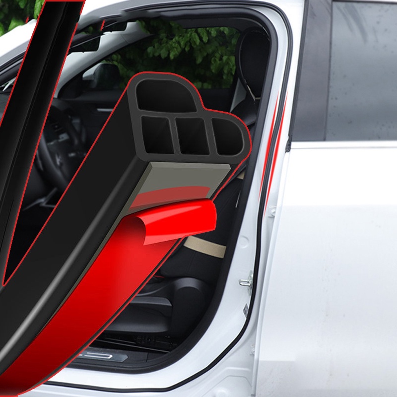 Cuộn Băng Keo Hai Lớp Bằng Cao Su / Cao Su Rỗng Cách Âm Chống Nước Chống Bụi Dài 1m / 5m Tiện Lợi Dành Cho Cửa Xe Hơi