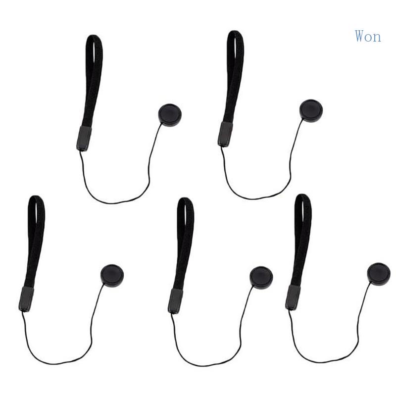 Set 5 Nắp Đậy Ống Kính Máy Ảnh Kèm Dây Đeo Chống Thất Lạc Tiện Dụng