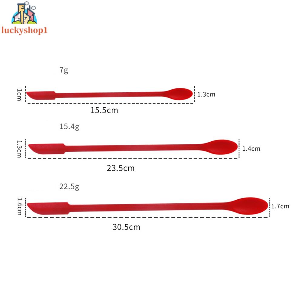 Set 3 Dụng Cụ Trang Điểm Bằng Silicon Hai Đầu Màu Đỏ / Đen