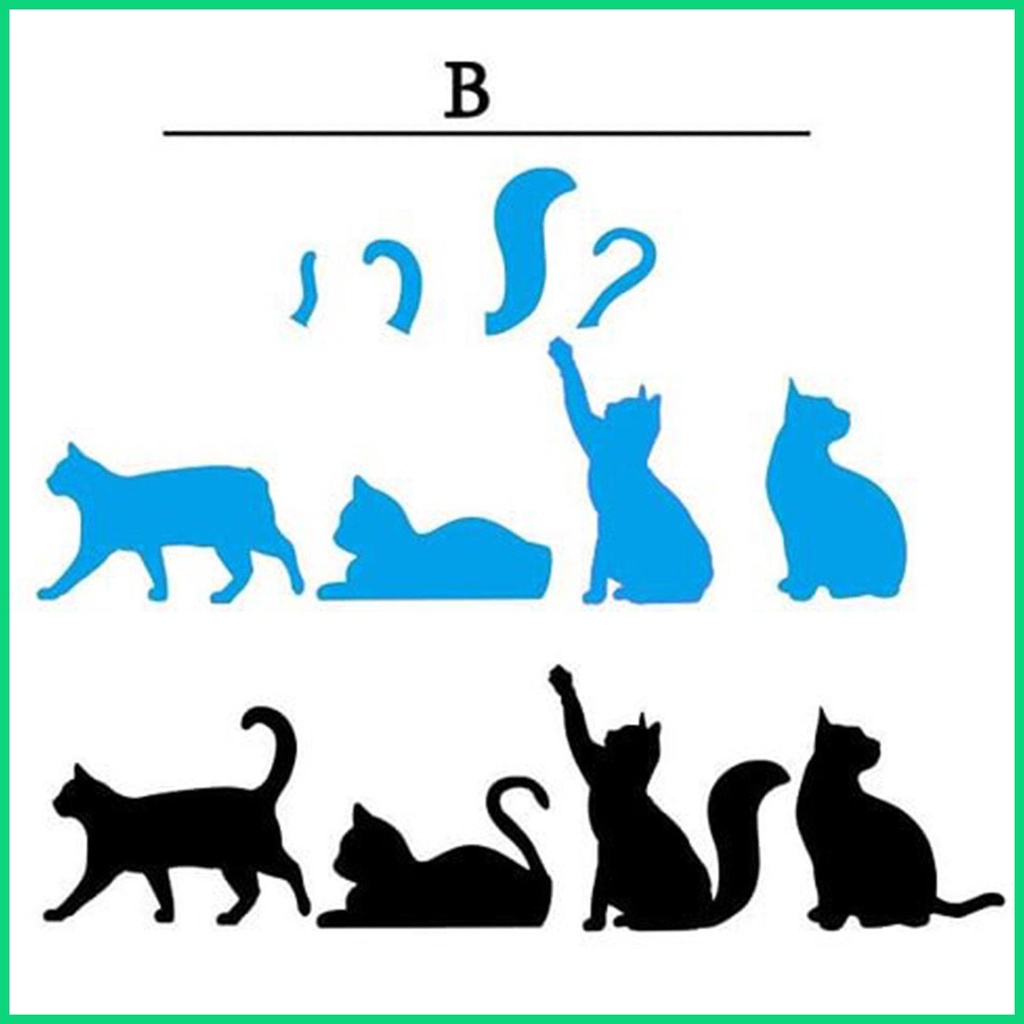 Khuôn Cắt Giấy Kim Loại Hình Mèo Dễ Thương