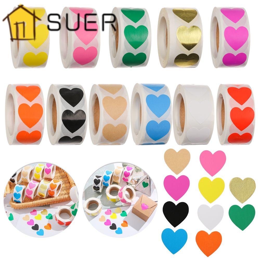 Bộ 500 Miếng Dán Hình Trái Tim Dễ Thương Dùng Trang Trí Nhà Cửa