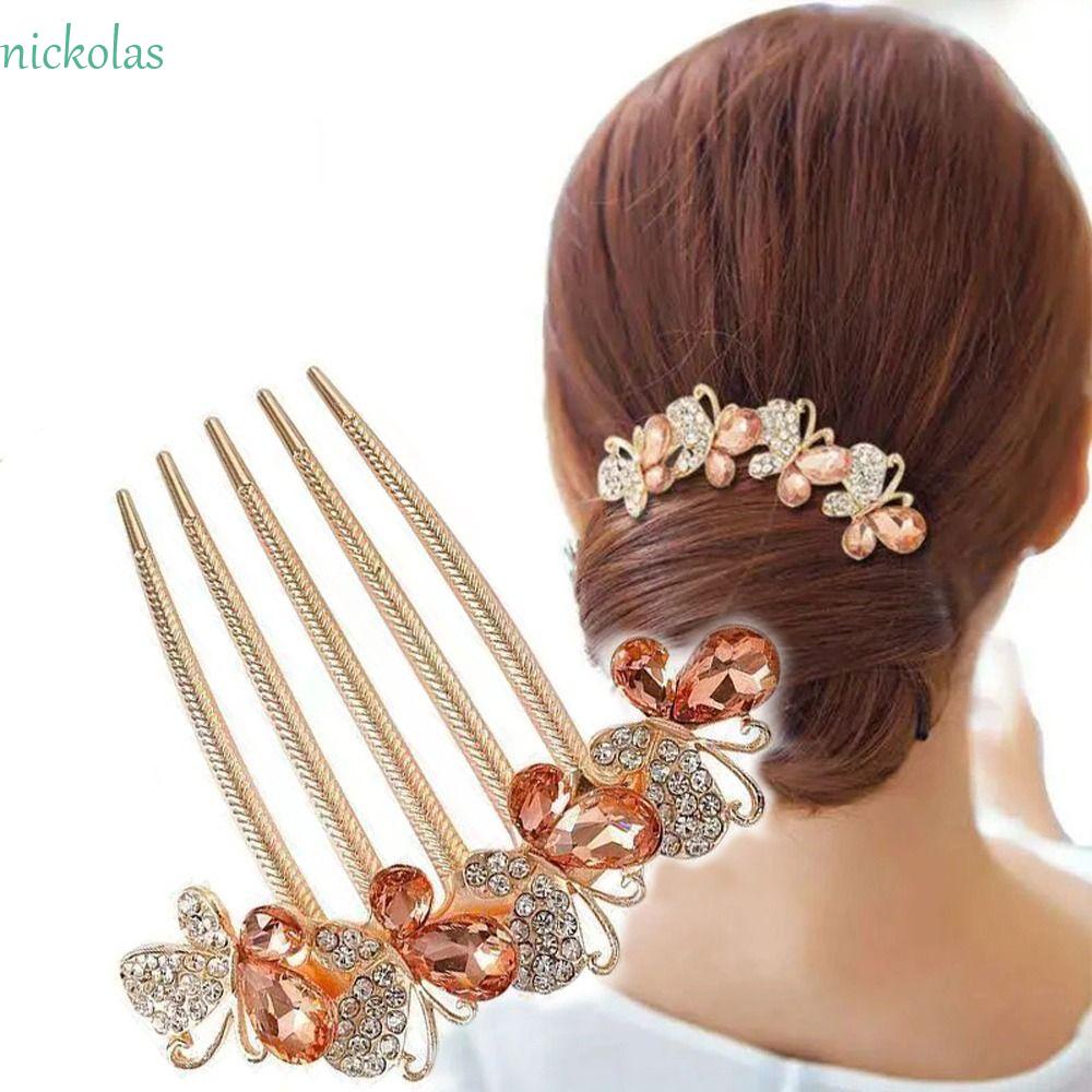 Lược Cài Tóc Năm Cánh Bướm Vintage Ngọt Ngào Cho Nữ|Kẹp TóC KiểU DáNg Đơn GiảN ThờI Trang Cho Nữ