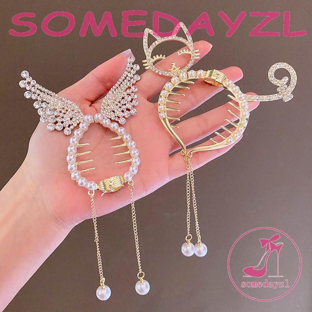 Kẹp Tóc Đuôi Ngựa Hình Đôi Cánh Thanh Lịch Cho Bé GáiKẹp Tóc Móng Vuốt Phong Cách Hàn Quốc