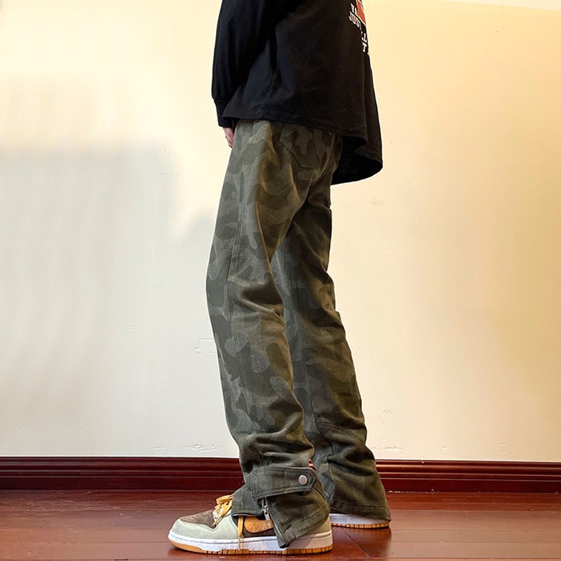 Quần Short Nam Họa Tiết Rằn Ri Phong Cách Retro