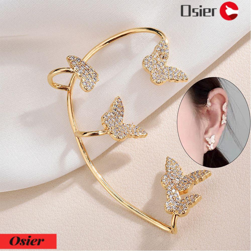 Khuyên Tai Giả Xỏ Họa Tiết Hình Học / Bướm Thời Trang 1 Cái