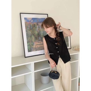 Áo 3 lỗ len móc khuy dọc A-140