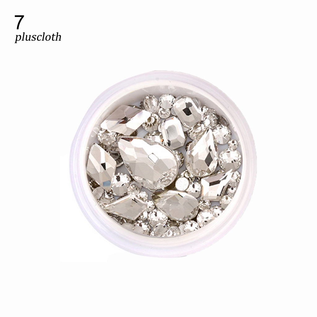 1 Hộp Hạt Đá 3D Lấp Lánh Trang Trí Móng Tay Thời Trang