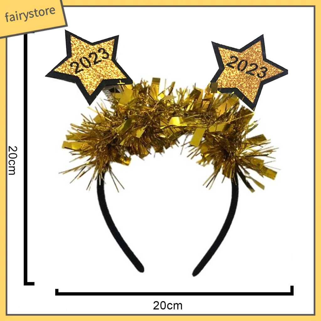 [FRO] Băng Đô Đính Ngôi Sao Lấp Lánh Màu Sắc Tươi Sáng Dễ Phối Đồ Trang Trí Tiệc Mừng Năm Mới Cho Nữ