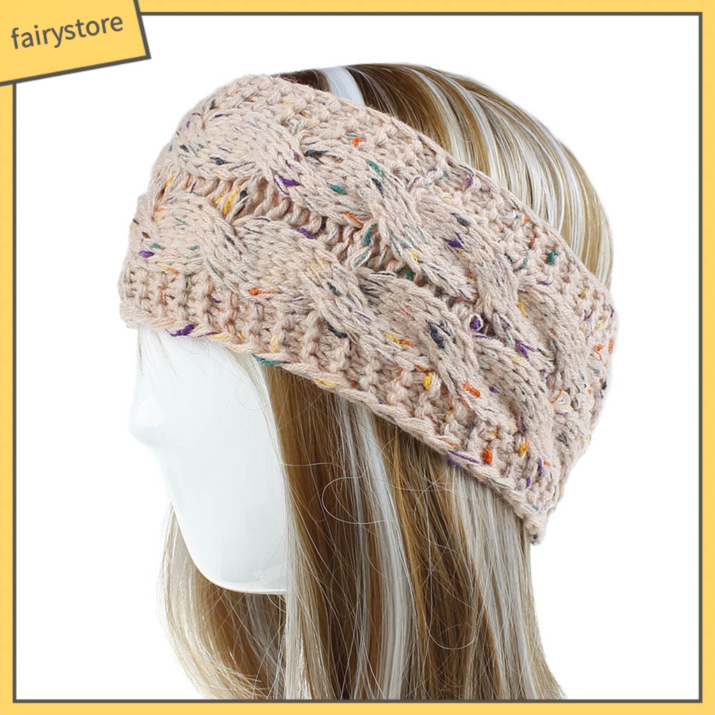 Băng Đô Len Dệt Kim Co Giãn Giữ Ấm Mùa Thu Đông Cho Nữ