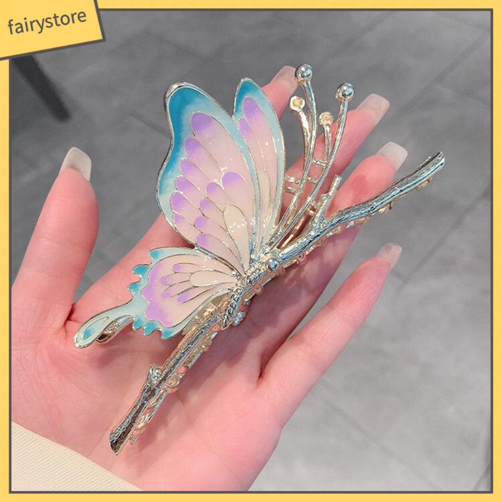 Kẹp Tóc Ba Chiều Co Giãn Chống Trượt Tươi Mới Với Răng Dùng Trang Trí Quần Áo Cho Nữ