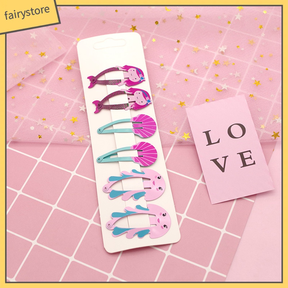 Set 6 Kẹp Tóc Hình Trái Cây Dễ Thương Cho Bé Gái