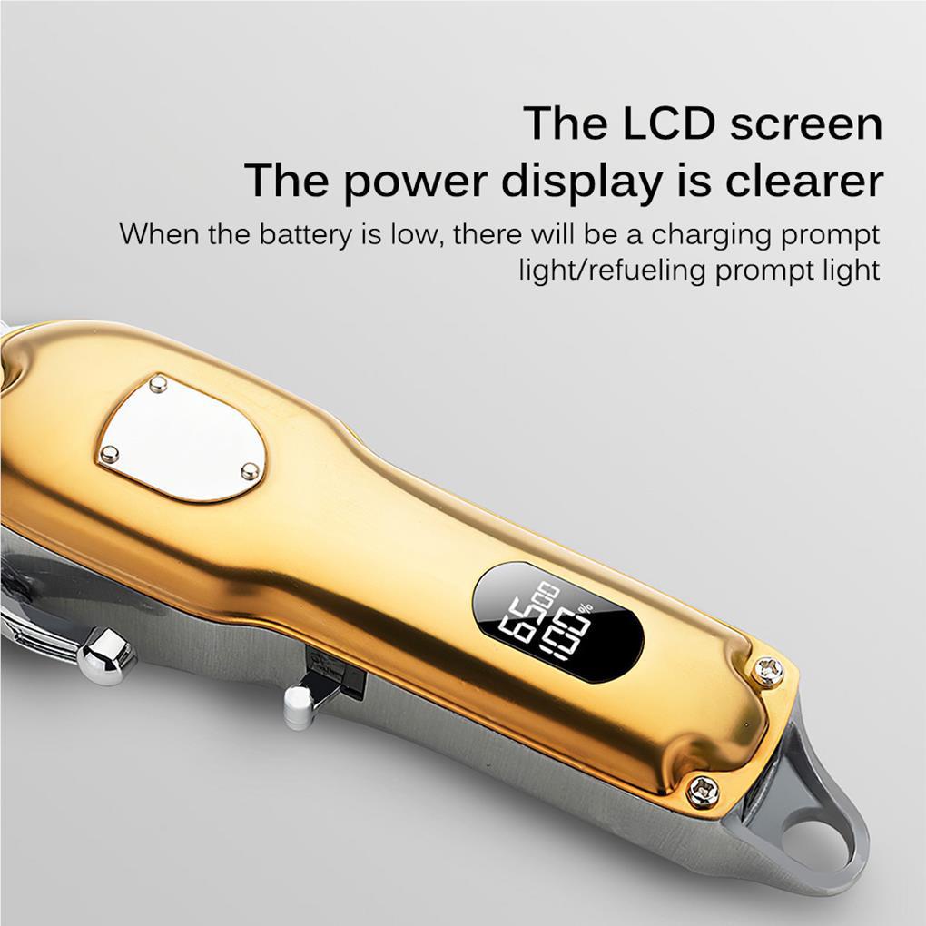 Tông Đơ Điện Bằng Kim Loại Có Thể Điều Chỉnh Tốc Độ Màn Hình LCD