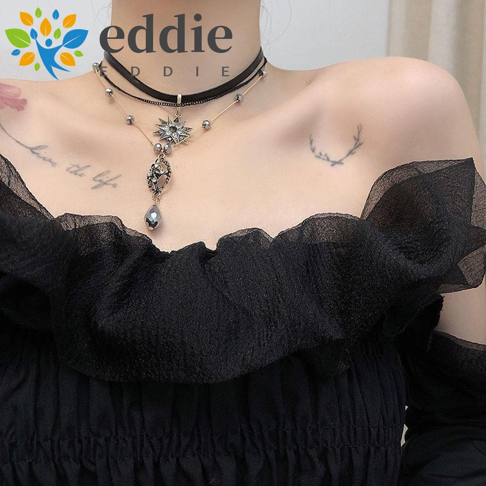 Dây Chuyền Da 26Eddie Mặt Hình Ngôi Sao Phong Cách Vintage|Vòng Cổ Choker Nhiều Lớp Thời Trang Cho Nữ