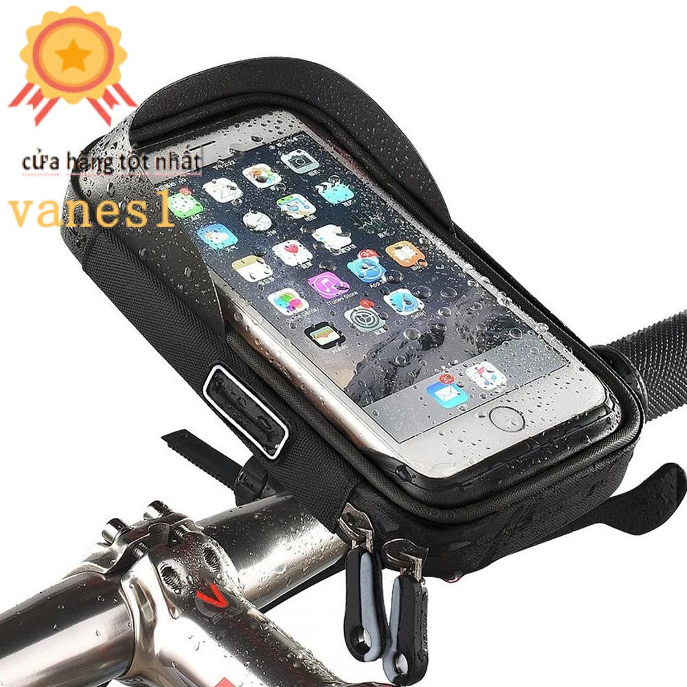 Túi Đựng Điện Thoại VANES1 Màu Đen 6.4 inch Chống Thấm Nước Có Giá Đỡ Gắn Xe Đạp
