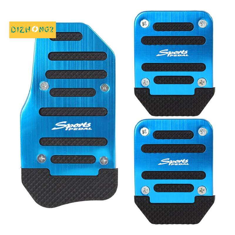 Bộ 3 Vỏ Bọc Bàn Đạp Ga / Phanh Ga / Phanh Ly Hợp Chống Trượt Màu Xanh Dương Cho MT