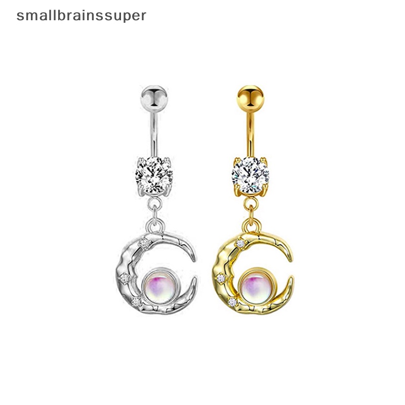 Khuyên Rốn Bằng Thép Không Gỉ Hình Trăng Sao Thời Trang Dành Cho Nữ