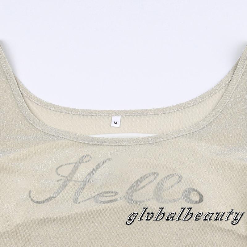 Áo Thun Croptop Dài Tay Đính Kim Sa Ôm Dáng Thời Trang Xuân Hè Cho Nữ