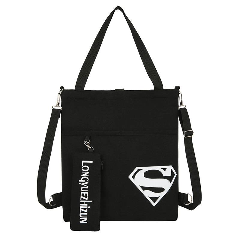 Túi Đeo Vai Vải canvas In Hoạt Hình One Piece Luffy Dạ Quang Cỡ Lớn Thời Trang Cho Học Sinh