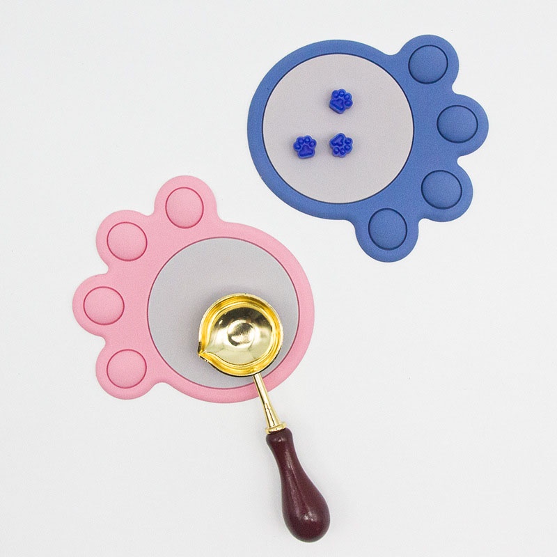 Niêm phong sáp Cat Claw Firepaint niêm phong xử lý pad kim loại trộn thanh công cụ phụ kiện trái tim thiếu nữ scrapbook phong bì thiết lập