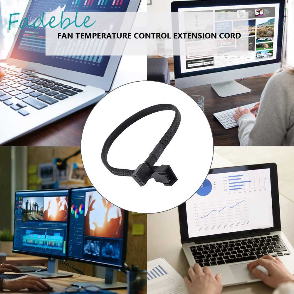 Cáp Nối Dài Quạt Tản Nhiệt CPU Máy Tính PC / Vỏ Sò 30cm 4 Pin