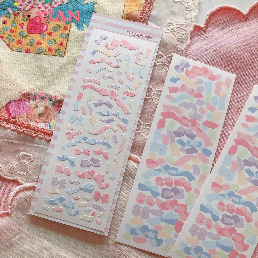 Sticker Dán Trang Trí Điện Thoại / Sổ Nhật Ký Lấp Lánh Kiểu Hàn Quốc