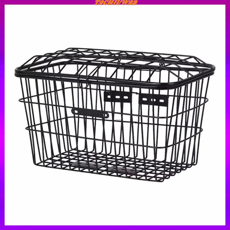 [Tachiuwa2] Giỏ Xe Đạp Dày Dễ Lắp Đặt Có Nắp Đậy