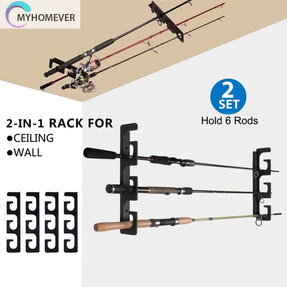 Set 2 Cặp Giá Đỡ Cần Câu Cá Bằng Nhựa Acrylic Chất Lượng Cao