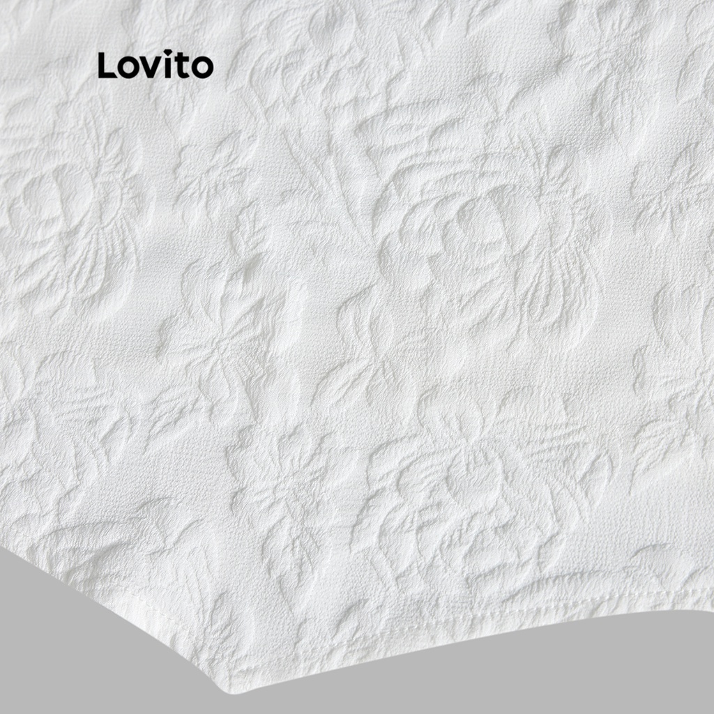 Áo ba lỗ Lovito boho vải jacquard cho nữ L54ED044 (màu trắng)