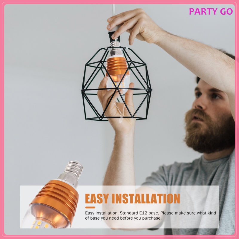 Bộ 2 Đèn LED Giả Nến Họa Tiết Ngọn Lửa Độc Đáo Trang Trí Nội Thất