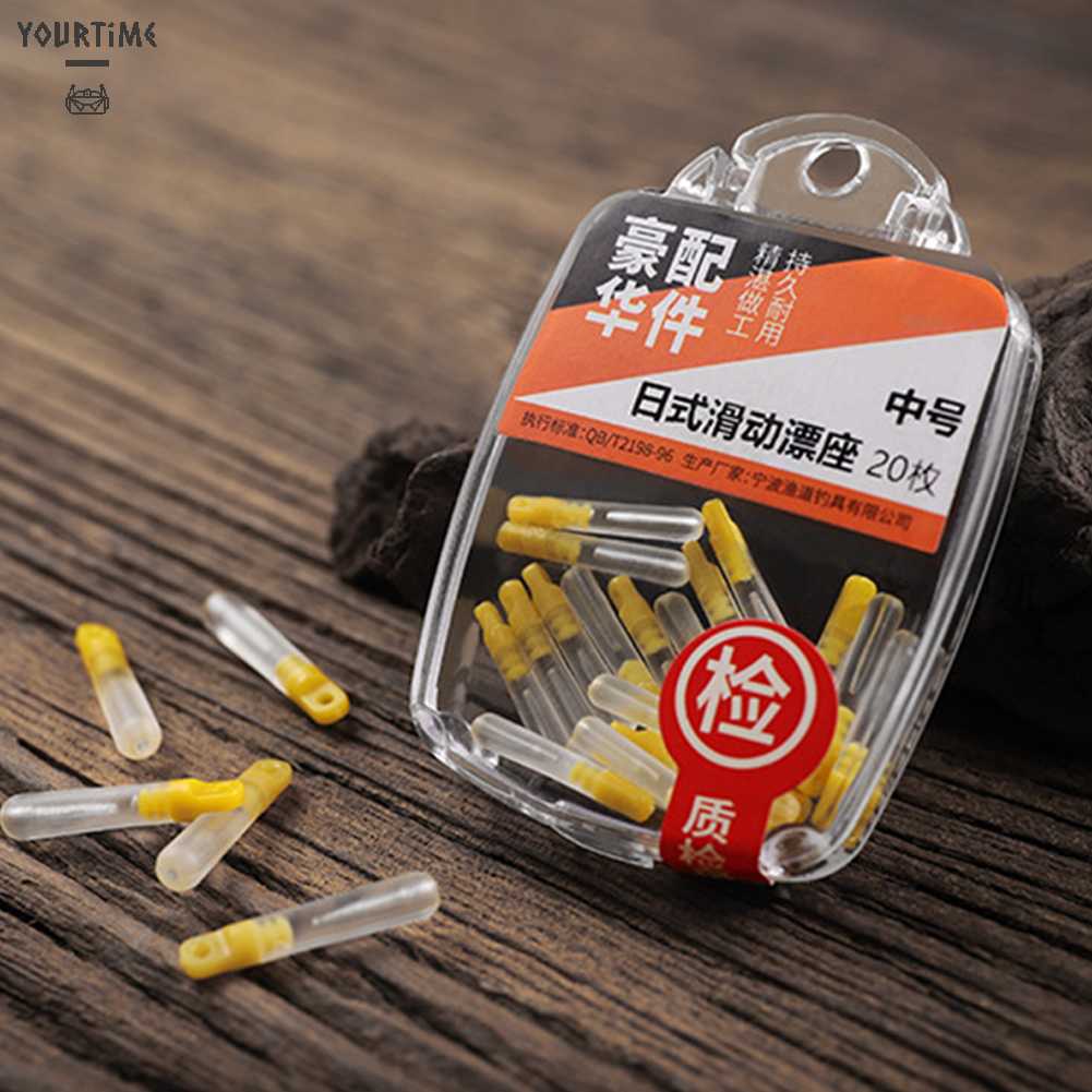 Set 20 Phao Câu Cá Bằng Silicone Có Thể Xoay Tiện Dụng