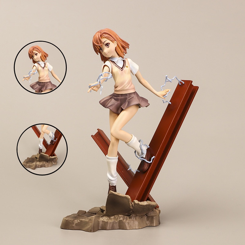 Mô Hình Nhân Vật Misaka Mikoto Hoạt Hình Toaru Majut u no Index 25cm Bằng PVC