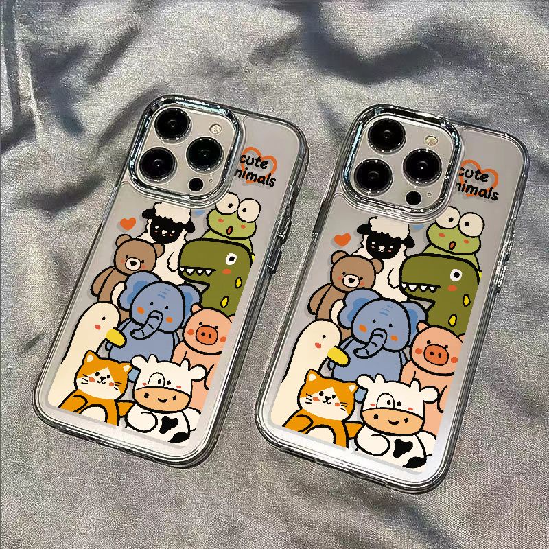 ✅Ốp Điện Thoại Dẻo Họa Tiết Động Vật Dễ Thương Chống Sốc Cho iPhone12138 7plus 11 Apple / 14pro