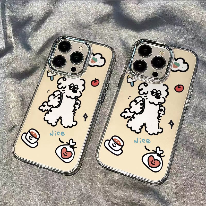 ✅Ốp Điện Thoại Dẻo Họa Tiết Chú Chó Trắng Dễ Thương Chống Sốc Cho Iphone14ProPlus 7iPhone12813 max / ZG7H 11