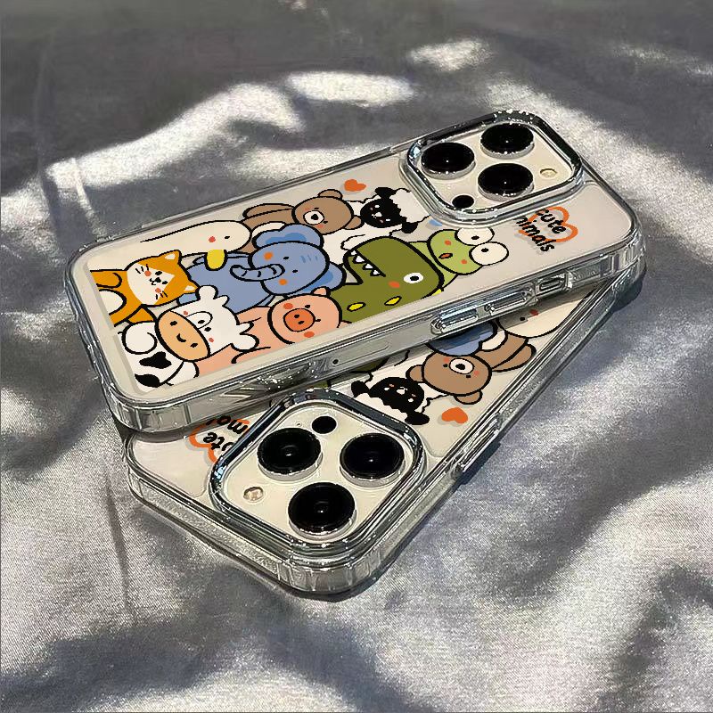 ✅Ốp Điện Thoại Dẻo Họa Tiết Động Vật Dễ Thương Chống Sốc Cho iPhone12138 7plus 11 Apple / 14pro