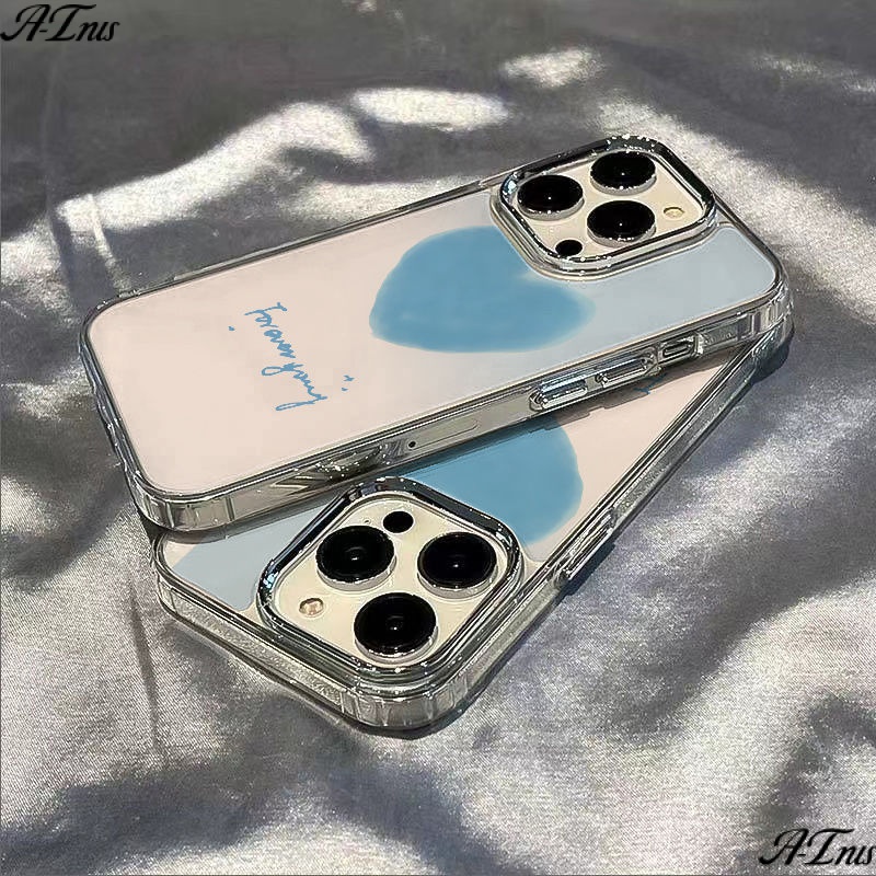 ✅Ốp Điện Thoại Mềm Chống Sốc Màu Xanh Dương Nhạt Đơn Giản Cho Iphone 12 14pro 11max 1378