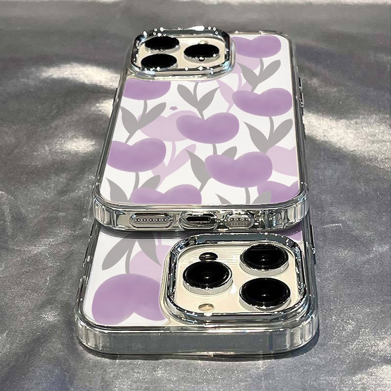 ✅Ốp Điện Thoại Mềm Trong Suốt Chống Sốc Họa Tiết Hoa Tulip Cho Iphone 1214Promax / 7 11plus 13In 8