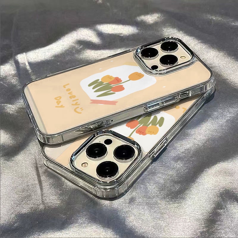 ✅Ốp Điện Thoại Hình Hoa Tulip Chống Sốc Cho Iphone xs14pro13 plus 12 78In Style / 11max Ec8