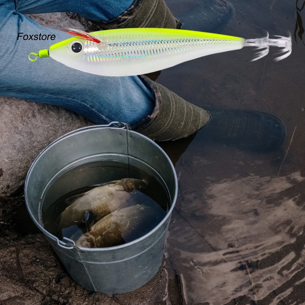 Mồi Tôm Giả Câu Cá Bằng Nhựa Cứng Phát Sáng Trong Tối