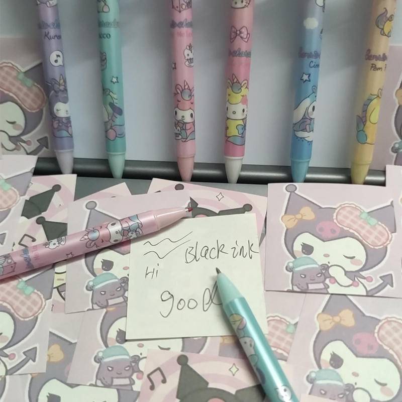 SANRIO Set 6 Bút Mực Gel Ngòi 0.5mm Hoạt Hình Dễ Thương