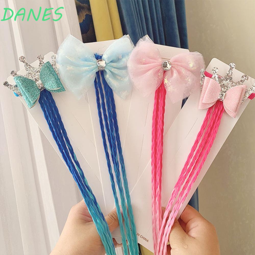 Bím Tóc Giả Dạng Tóc Bện Bằng Lông Thú Vô Hình Nhiều Màu Sắc Kiểu Công Chúa Cho Bé Gái