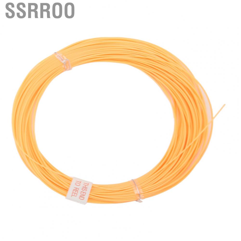 Ssrroo Fly Fishing Line Portable Fly Fishing Line Floating High Strength Wear Resistant 100FT Flotation PVC Nylon Orange for Fishing